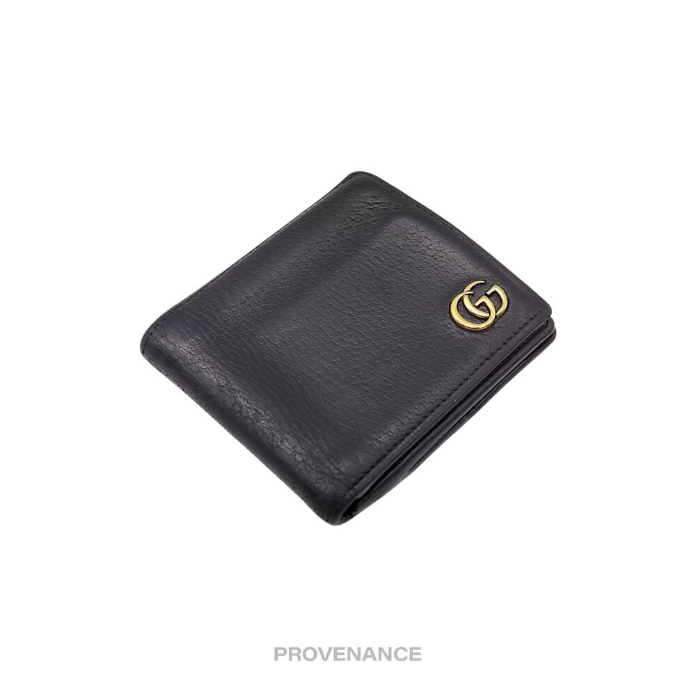 🔴 Gucci GG Marmont Snap Bifold Wallet - Black Leather - Picture 4 of 10